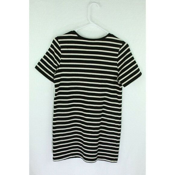 Forever 21 Dress Top Striped Laceup Short Sleeves JUNIORS M - Picture 4 of 5